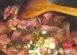 酢广椒炒腊肉的做法图解5