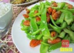 菜椒炒虾米的做法图解6