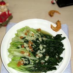 蒜香虾油炒小白菜的做法[图]