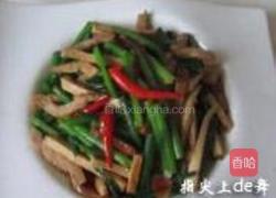 韭菜花炒干丝的做法图解10