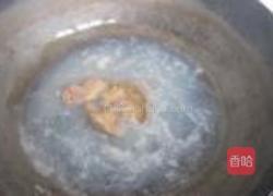 小白菜鸡肝粥的做法图解2