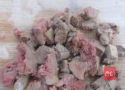 小白菜鸡肝粥的做法图解4