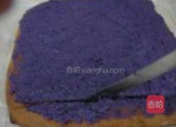 紫薯绿茶蛋糕卷的做法图解15