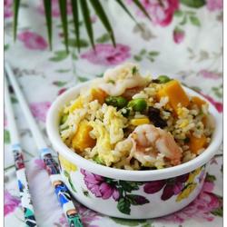 香芒虾仁蛋炒饭的做法[图]