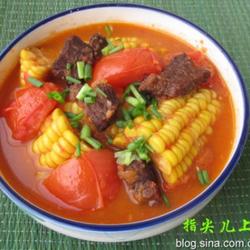 玉米番茄牛肉汤的做法[图]