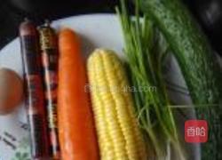 五彩蛋炒饭的做法图解1