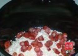 腊肠青豆双米饭的做法图解3