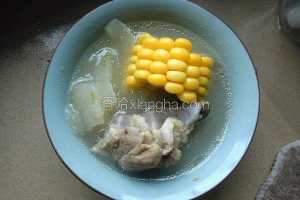 筒骨玉米冬瓜汤