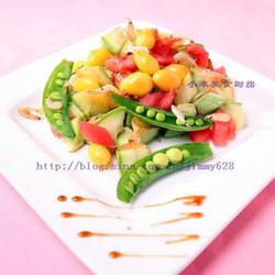 银杏蜜豆炒鲜蔬的做法[图]