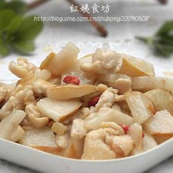 雪梨炒鸡片的做法[图]