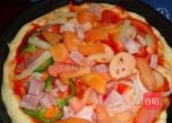 至尊培根大虾披萨的做法图解5