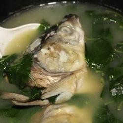 鱼头枸杞叶汤的做法[图]