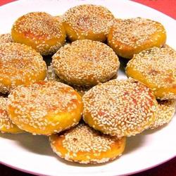 芝麻流沙南瓜饼的做法[图]