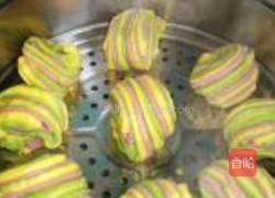 多彩花卷的做法图解6