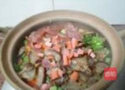 彩蔬腊味煲仔饭的做法图解9
