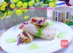 彩椒双色甘蓝卷饼的做法图解19