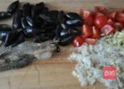 贻贝大虾意面的做法图解3