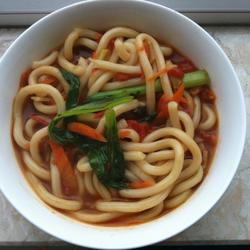 番茄蚝油乌冬面的做法[图]