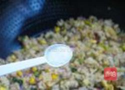 芹菜紫甘兰蛋炒饭的做法图解7