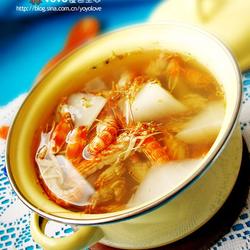 桂花萝卜虾汤的做法[图]