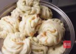 葱香火腿双味花卷的做法图解16