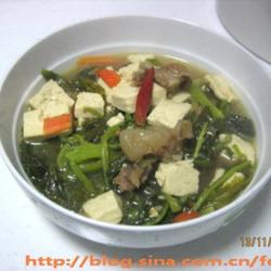 雪里红炖豆腐牛肉的做法[图]