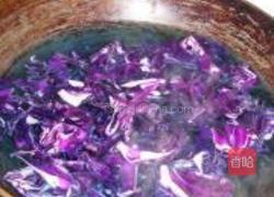 紫甘蓝炒饭的做法图解2