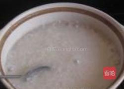 荠菜鸡肝糯米粥的做法图解3