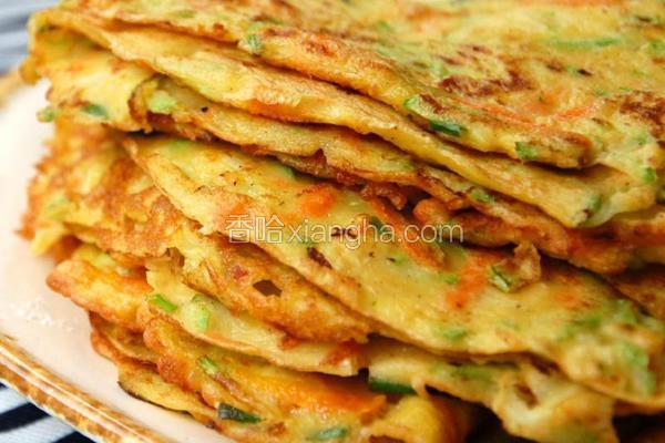 彩色蔬菜蛋饼