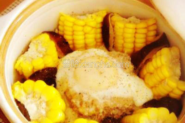 肉饼蒸蛋金银饭