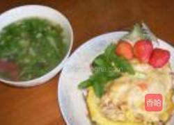 芝士菠萝焗饭的做法图解10