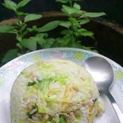 包菜虾仁蛋炒饭的做法[图]