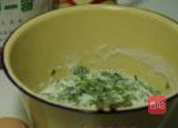 茼蒿鸡蛋煎饼的做法图解3