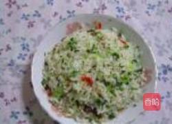 腊肉青菜炒饭的做法图解8