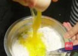 丝瓜虾米煎饼的做法图解3