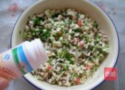 韭菜蘑菇饼的做法图解4