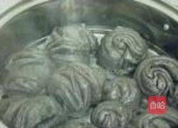 紫米黑花卷的做法图解11