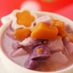 椰汁南瓜紫薯芋头煲的做法[图]