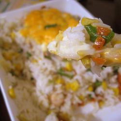 五彩虾仁焗饭的做法[图]