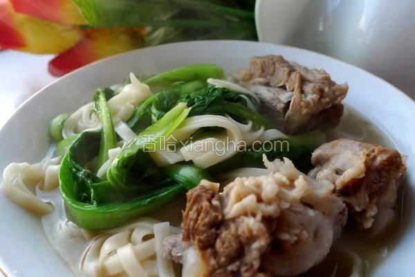 青菜排骨面