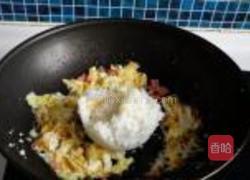 榄菜火腿蛋炒饭的做法图解5