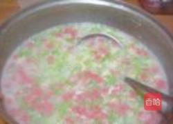 西芹火腿粥的做法图解12