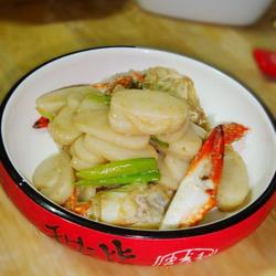 蟹炒年糕的做法[图]