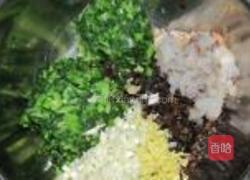 油菜虾仁水饺的做法图解3