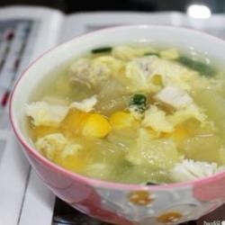 冬瓜豆腐玉米粒汤的做法[图]