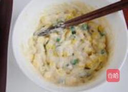 鸡蛋玉米豌豆饼的做法图解4