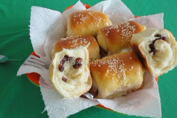 奶油红豆小排包