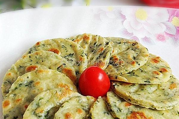 芹菜叶鸡蛋饼