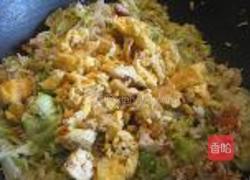 鸡蛋虾米生菜炒饭的做法图解10