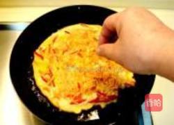 贝茸彩椒煎蛋饼的做法图解11